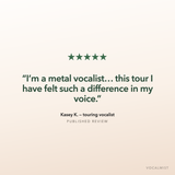 Five-star published review from Kasey K., touring vocalist